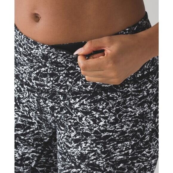 Lululemon Wunder Under Pant III Luxtreme In Iced Wave White Black Size 8 - Picture 3 of 7